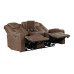 Luna Microfiber Power Reclining Loveseat Brown Luna Microfiber Power Reclining Loveseat Brown